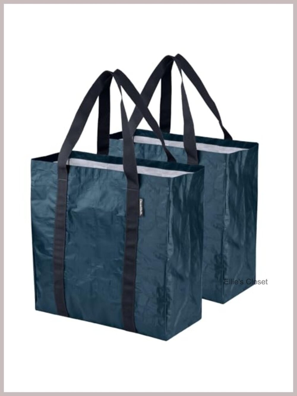 Foldable Storage Tote 42L Heavy Duty Woven Material Reusable Grocery Bag